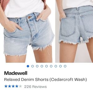 Madewell Relaxed Denim Shorts NWOT